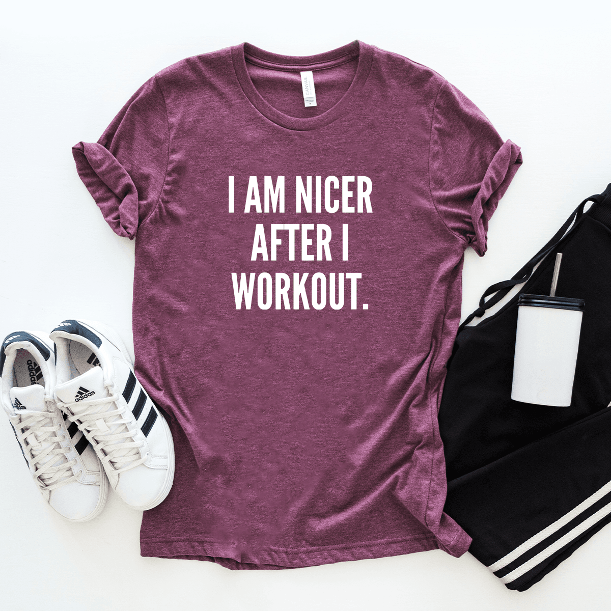 I Am Nicer After I Workout - Bella+Canvas Tee